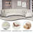 141" Velvet Upholstery Square Arm Oversized Curved Sofa-77073960
