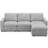 Hymes 101.5'' Wide L-Shaped 3-Seat Sofa Apartment Storage Couch With Detachable Cushion, Modular Sectional Sofa With Ottoman-625976537