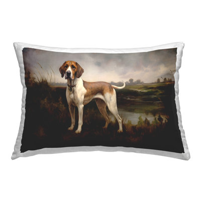 On The Hunt Landscape Decorative Printed Throw Pillow Design by Petal Prints Design