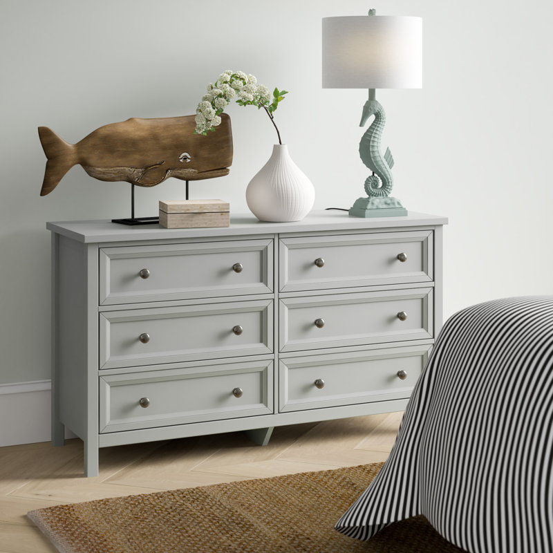 Jarin 130cm W 6 - Drawer Chest of Drawers, Dove Grey
