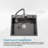 Durable Kitchen Efficiency Stainless Steel Modern Compact Undermount Sink