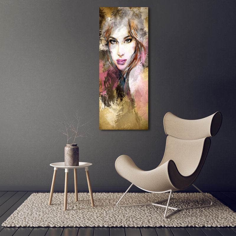 Abstraction Of A Woman - Wrapped Canvas Print