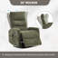 Fauteuil inclinable manuel berçant pivotant avec massage thermique SereniGlide-130033541