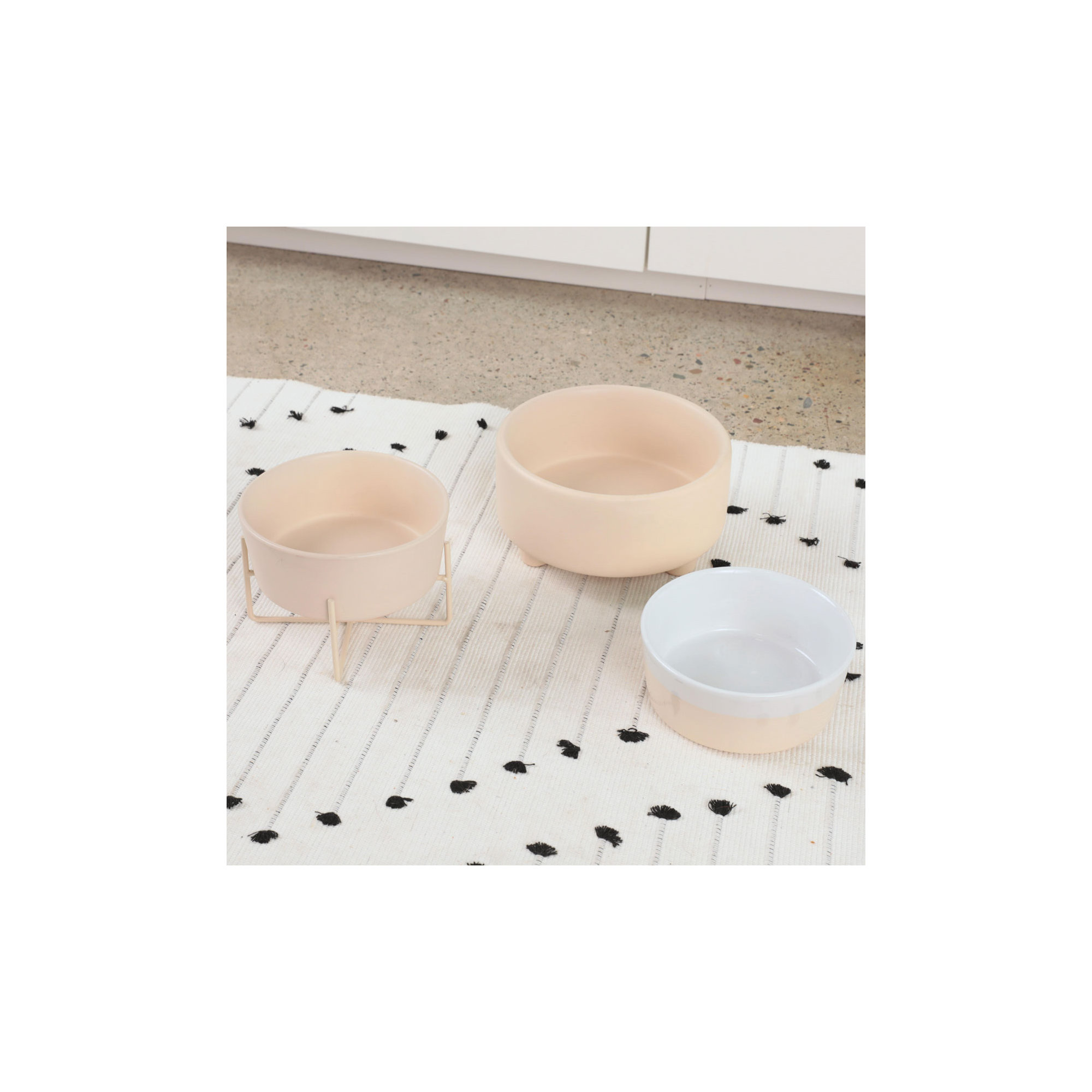 Uplift Ceramic Dog Bowl, Buttercream, Medium (4 cups / 32 fuild oz)