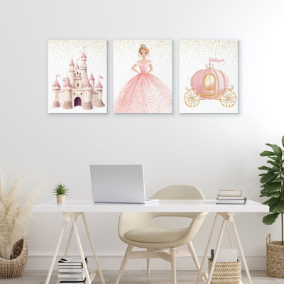 Princess Dreams Collection 3pc Canvas Set, design by Christine Simpson Art
