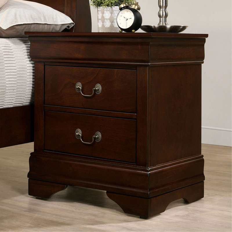 Poignées suspendues en nickel massif 1 pièce, Cerisier
