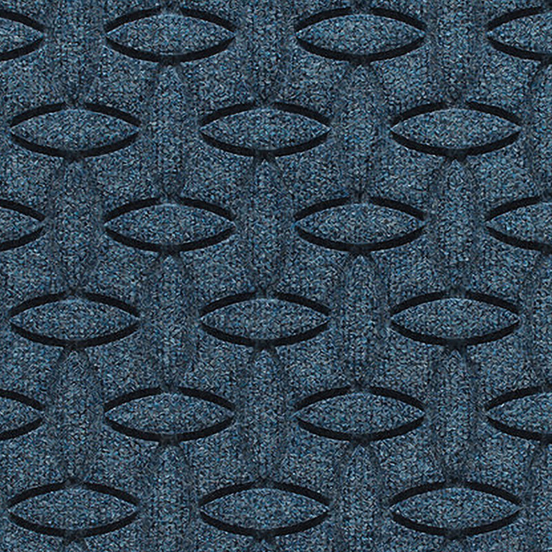 Tapis de porte intérieur antidérapant WaterHog Elipse, Marine, L 3 pi x L 7 pi