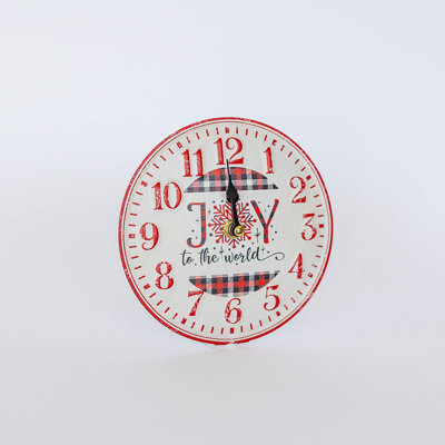 Joy To The World Christmas Themed Table Clock