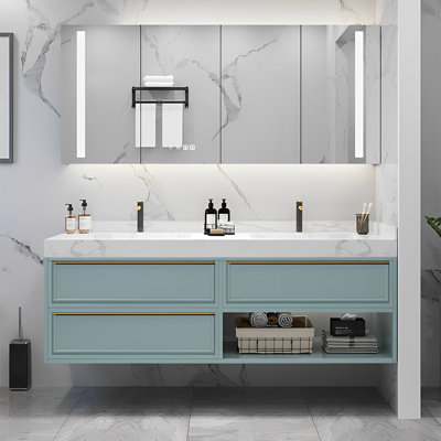 Modern light luxury style bathroom cabinet