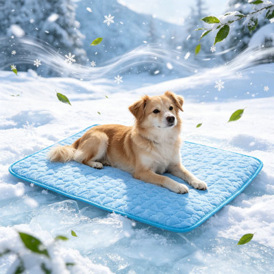 Tapis de refroidissement antidérapant lavable pour animaux de compagnie 27,6 x 39,4 po