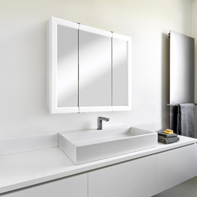 Searle Medicine Cabinet - Bathroom Wall Cabinet with Framed Mirrored Doors
