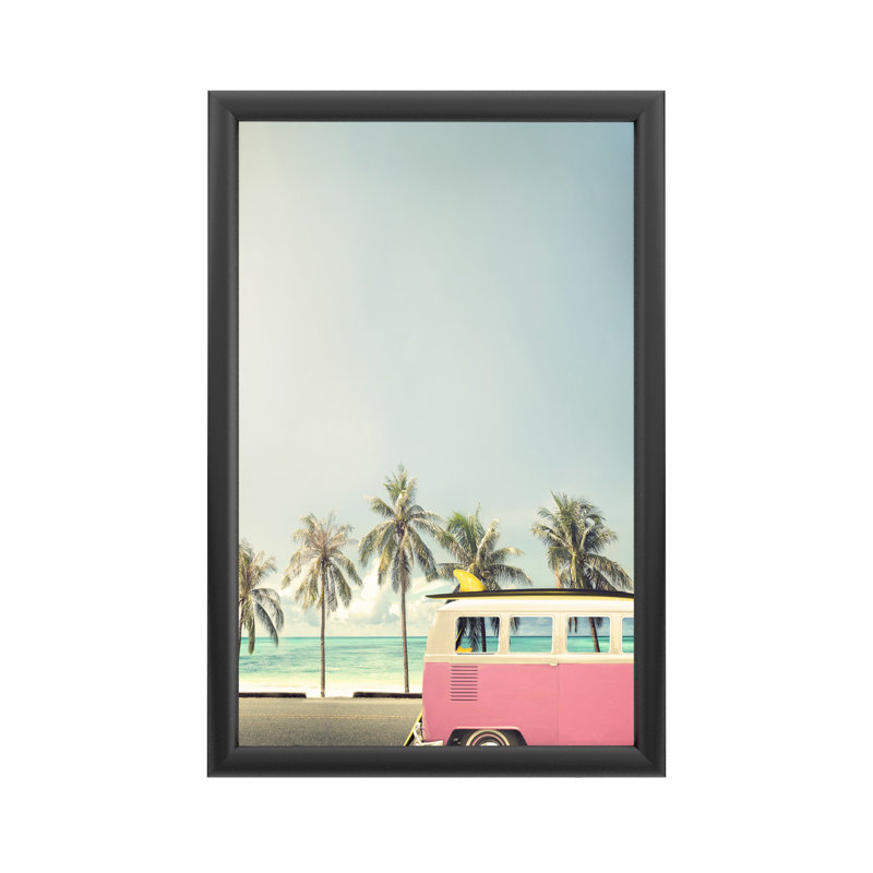 Surf bus rose Fabrikken par design Fabrikken-reproduction de photo sur toile encadrée