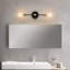 Applique murale moderne 2 lumières, luminaire de salle de bain noir mat minimaliste, applique murale industrielle Mid-Century pour la décoration intérieure
