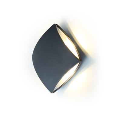 Ulker Black Integrated LED Outdoor Bulkhead Light