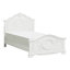 Mobilier de chambre à coucher lit de style classique classique avec finition blanche et lit simple