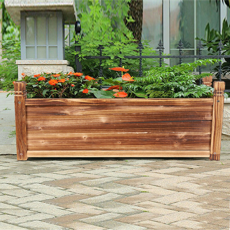 Kley Wood Planter Box, 34cm H x 30cm W x 90cm D