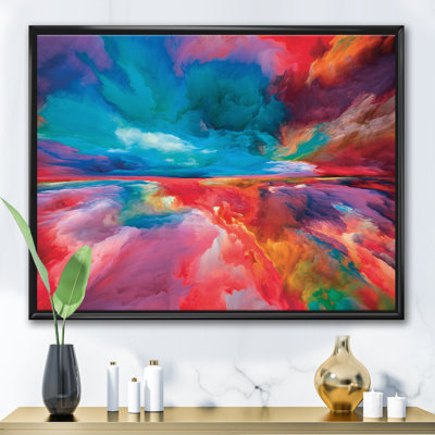 " Colorblasted Horizon In Blue And Red "