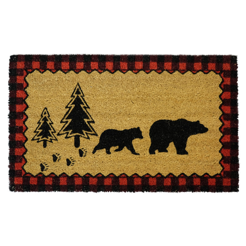 Tapis d'intérieur et extérieur antidérapant à carreaux 30 po x 18 po