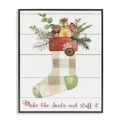 Chaussette de Noël écossaise, art giclée par Livi Finn