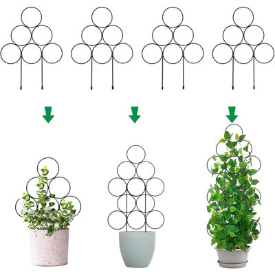 Treillis pour plantes grimpantes d'intérieur, paquet de 4