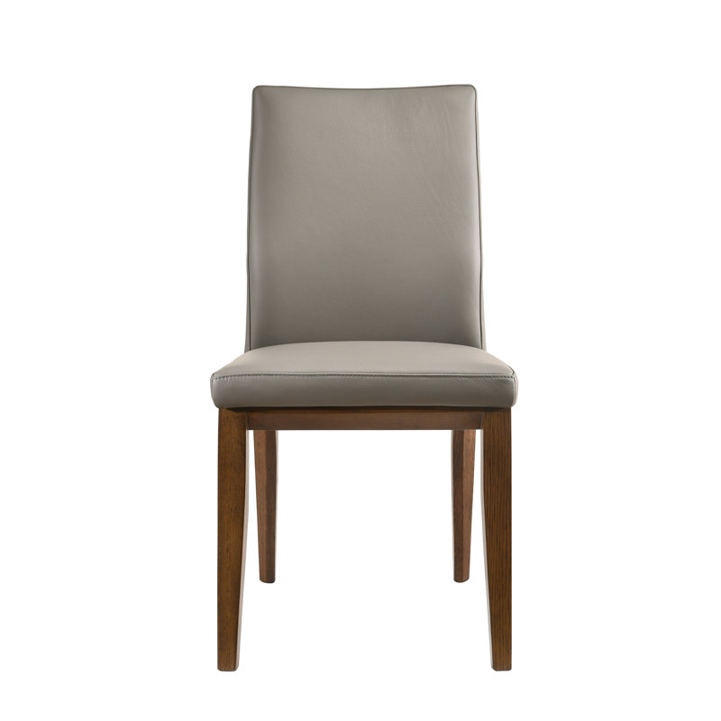 Chaise d'appoint en cuir Cabral, Gris clair