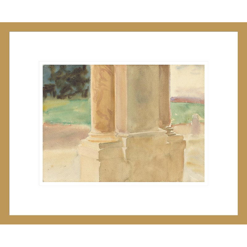 «Frascati Architectural Study» par John Singer Sargent, impression giclée encadrée, H 13,72 po x l 16,75 po
