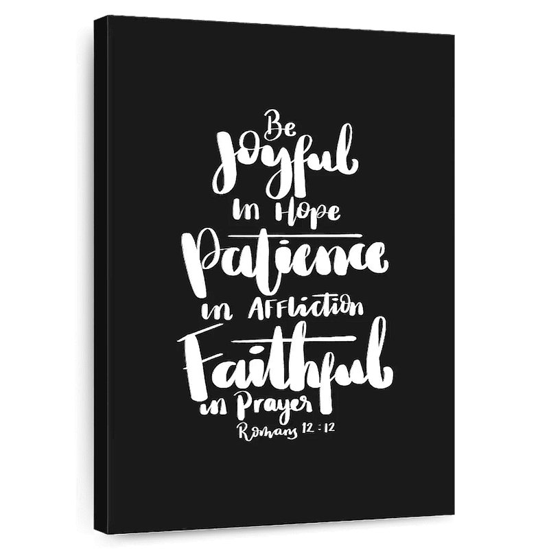 «Be Faithful», verset biblique, H 51 po x l 34 po