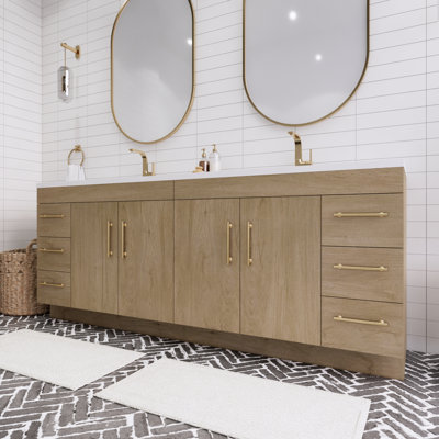 Spring 84" Double Sink Bathroom Vanity