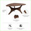 Table basse de salon Blaze Mid-Century Triangle