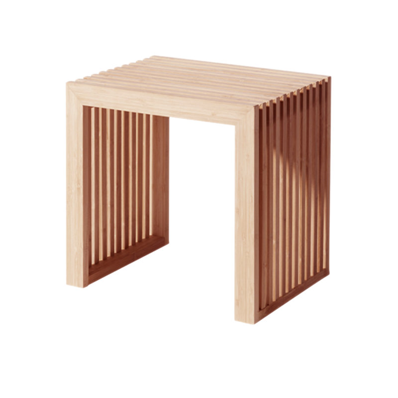 Riascos Solid Wood Accent Stool, Light Brown