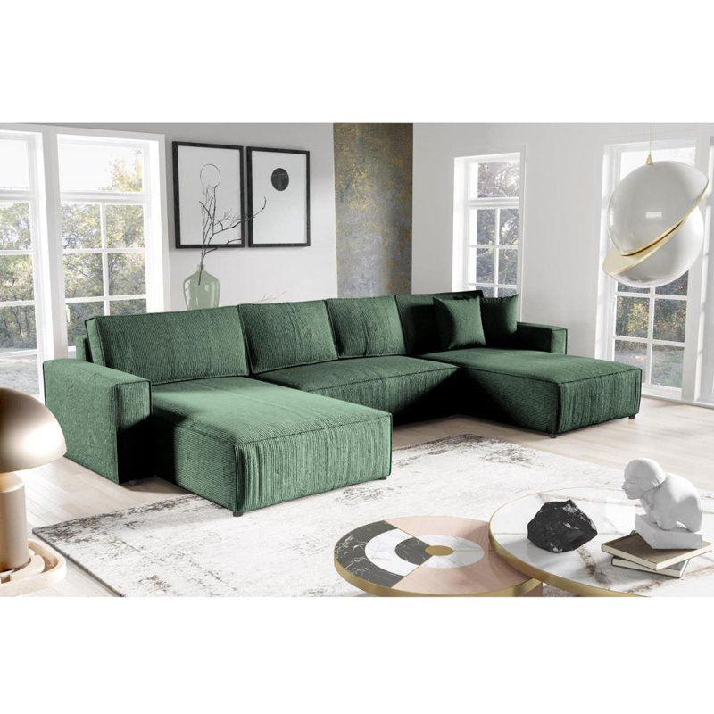 Beyazit 6 Seater Sofa Bed, Green