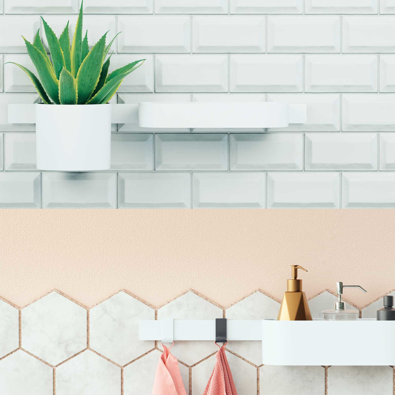 WallStoris 20" hansgrohe Wall Bar, 1.3125" H x 20" L x 0.5" D, Matte White