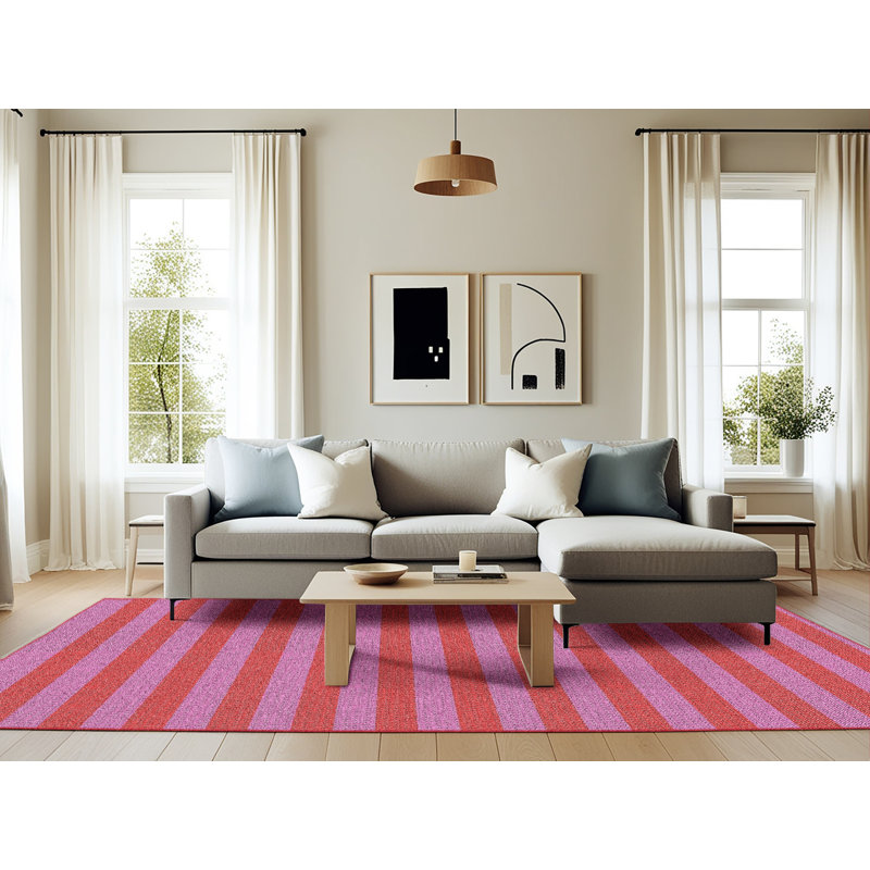 Dinesh Striped Indoor Rug, Rectangle 6' x 9'