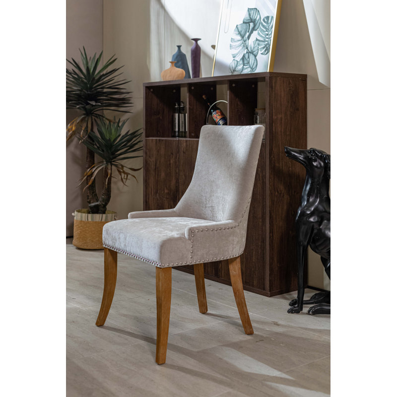 Carla 50cm H Upholstered Side Chair, Beige