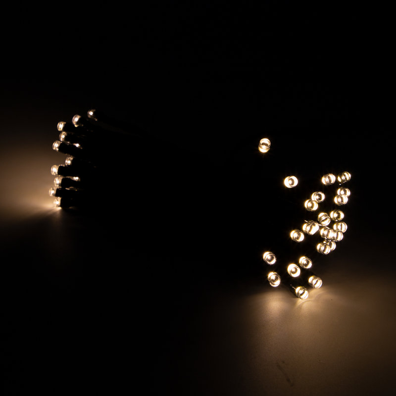 Ahkeelah 590cm LED Solar Powered 50 - Bulb Mini String Light (End to End Connectable)