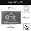 Outdoor Door Mat Bienvenue PVC 24 x 16 Grey
