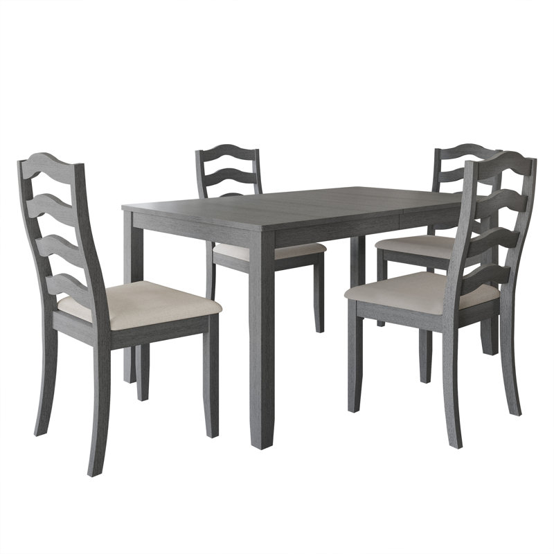 Ocossio 4 - Person Four Leg Dining Set, Gray