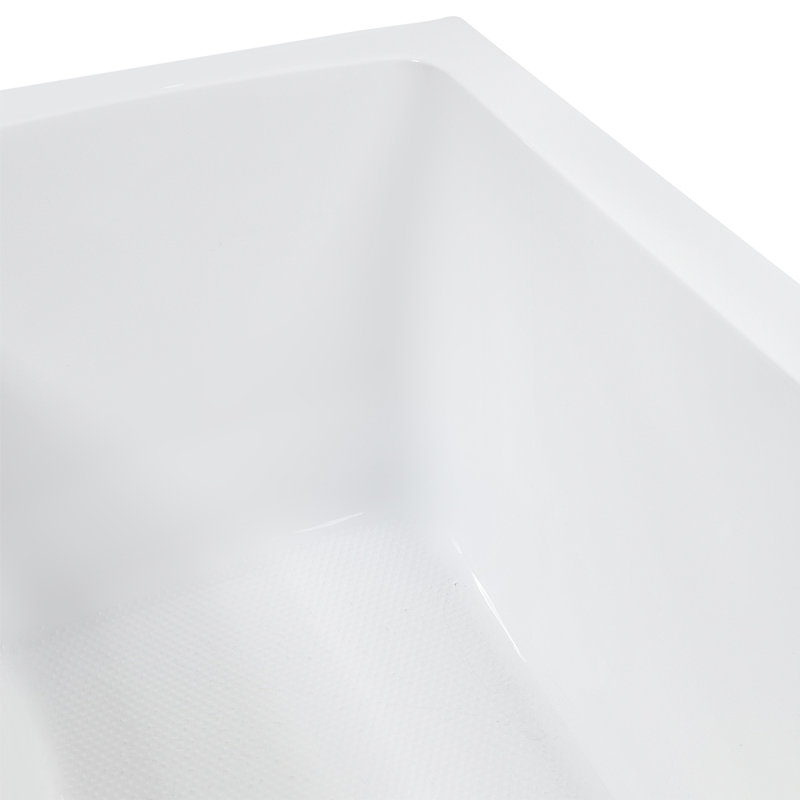 Baignoire de trempage en acrylique 66 po. X 34 po. Drain inclus, Chrome poli