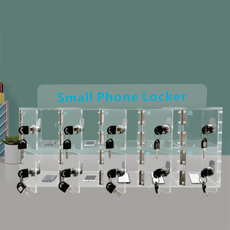 Plastic / Acrylic 2 - Tier 20.47'' Cell Phone Locker with Key