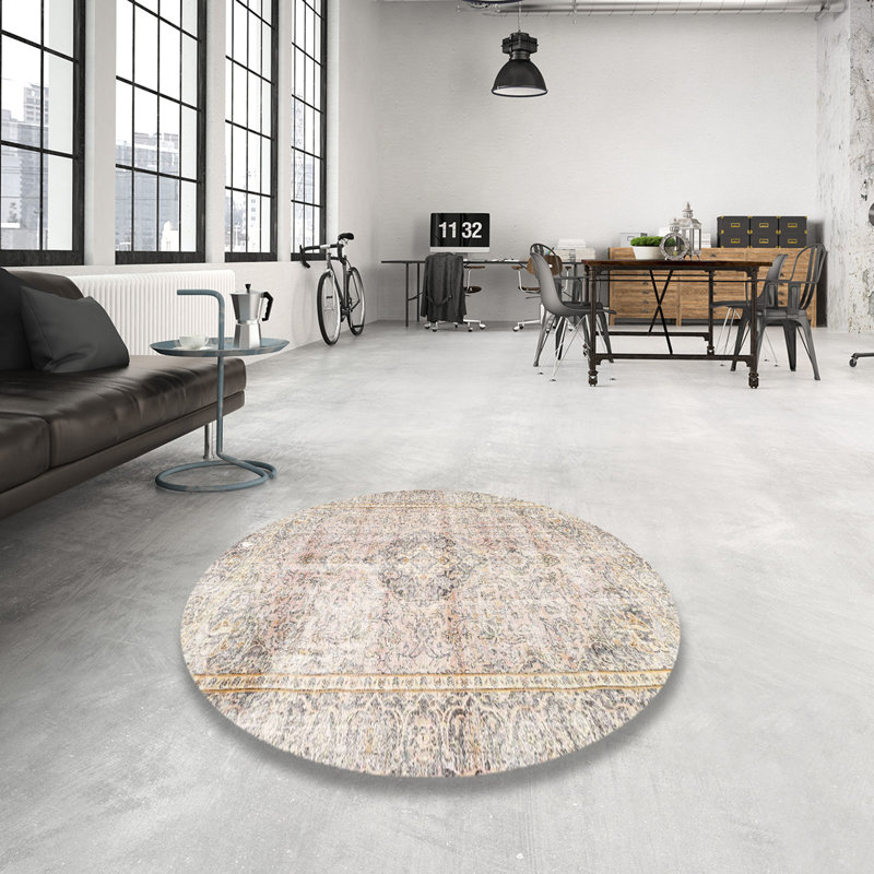 Oriental Indoor Rug, Round 3'