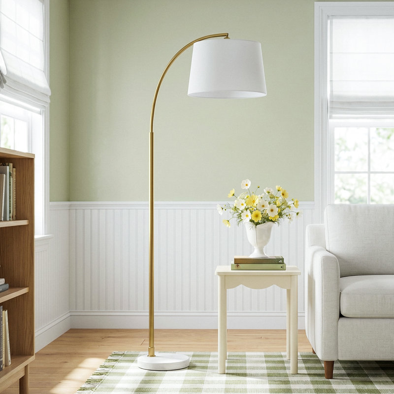 Mendy 64.5'' Gold Arched Floor Lamp