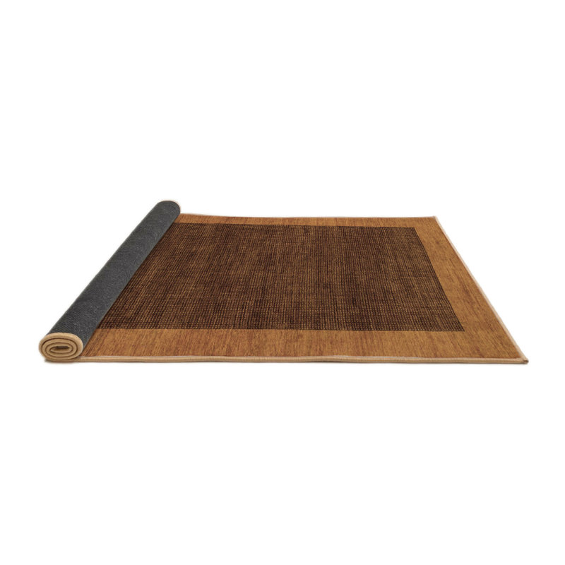 Tapis de couleur unie en laine / polyester tissé à la machine Elveria, Rond 4 pi