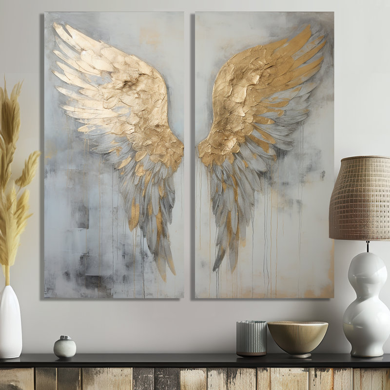 Dicha - Fantasy Wings Angel, art mural, 40" H x 40" W, Wrapped Canvas, Does Not Apply