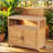 Wooden Patio Bar Table Set With Storage