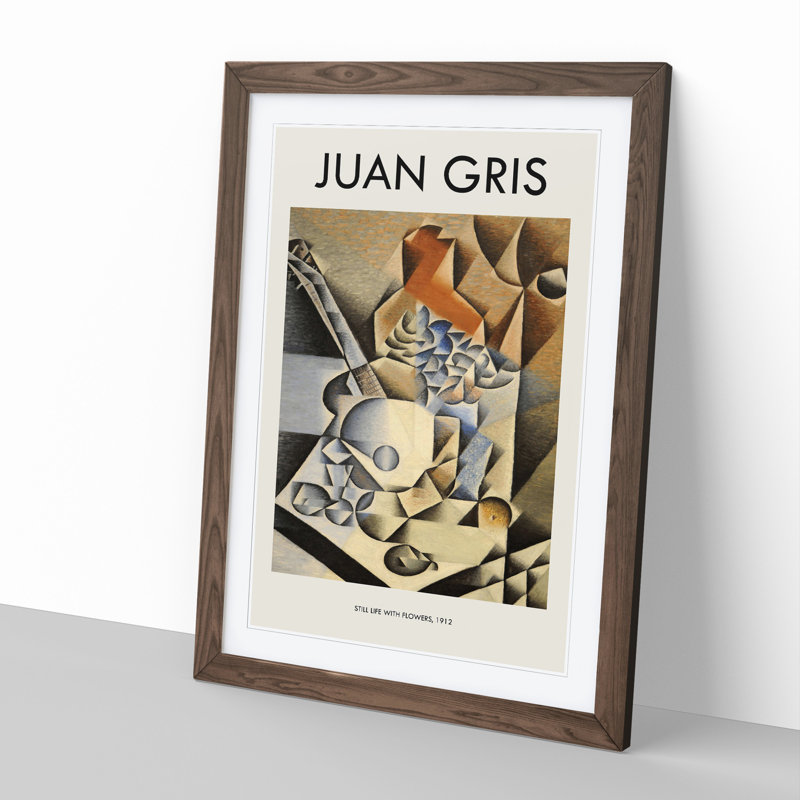 Still Life With Flowers by Juan Gris - Single Picture Frame Print, 65cm H x 48cm W x 2cm D, Walnut Framed