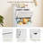 47" Flip Top Kids Bookshelf Lift-top Cabinet Toy Organizer