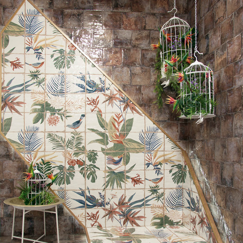 Angela Harris 8'' x 30'' Hand Painted Ceramic Decorative Tile