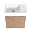 Armoire de salle de bain flottante 18 po avec cuve en résine blanche et porte - Modern Perspectives