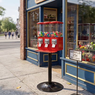 Distributeur triple Great Northern Popcorn, rouge