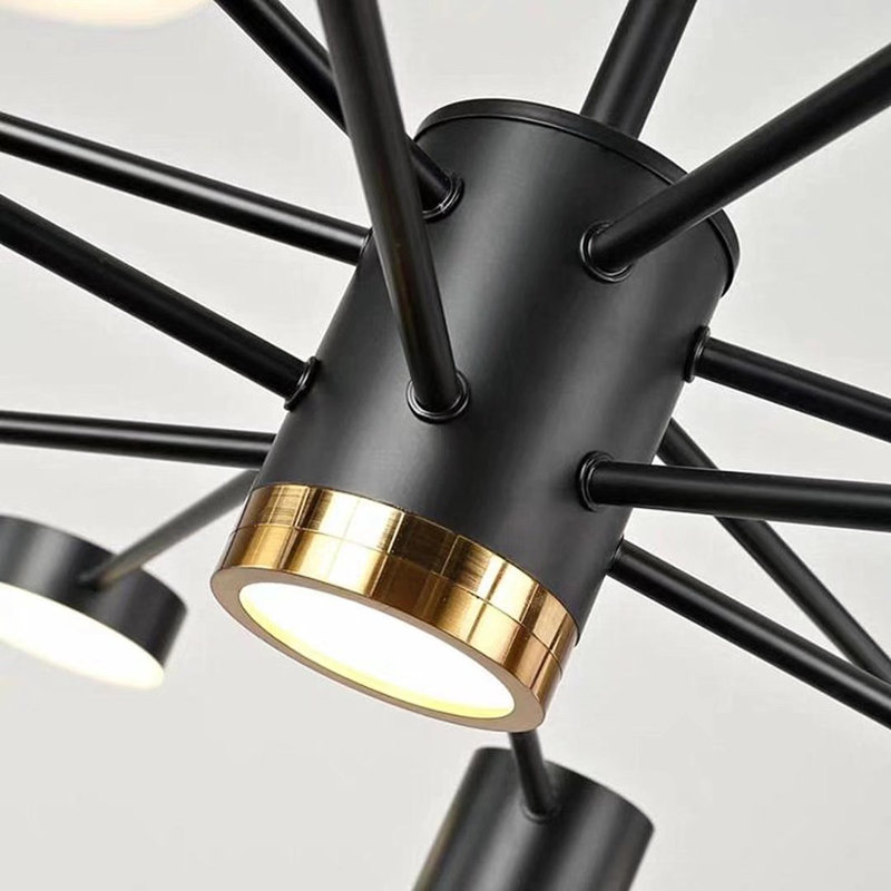 Lustre spoutnik linéaire à 11 lumières Bradon